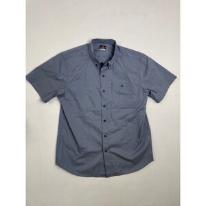 Ridgecut Toughwear Mens Gray Short Sleeve Button Down Shirt L Casual Workwear